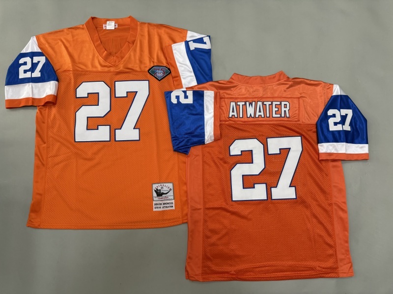 Men 2025 Denver Broncos #27 Atwater orange Throwback Limited NFL Jersey style 001->denver broncos->NFL Jersey
